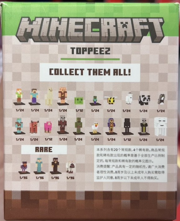 (盲盒)MINECRAFT TOPPEEZ收藏二代