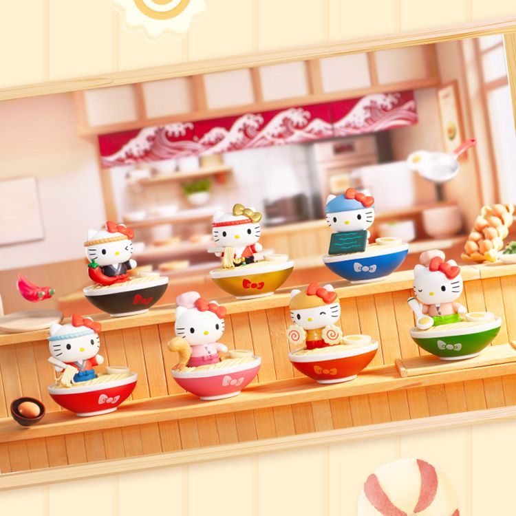 (際洋盲盒)HELLO KITTY 拉麵堂系列啵啵萌趣豆