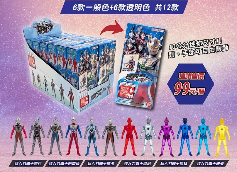 (日版盲盒)超人力霸王迷你公仔